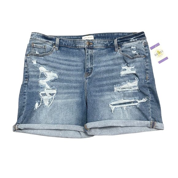 Lane Bryant Flex Magic Waistband Signature Fit Mid Rise Boyfriend Midi Short 20 - Picture 1 of 13